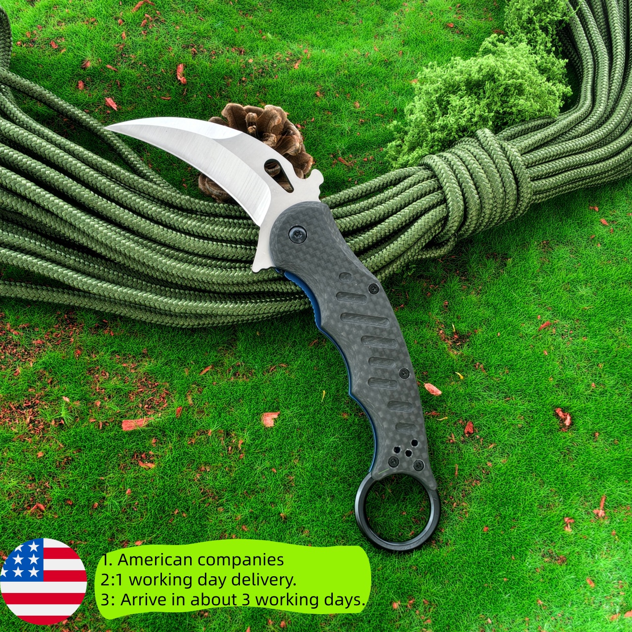 Edc Carry Knife - Claw shaped folding knife with premium