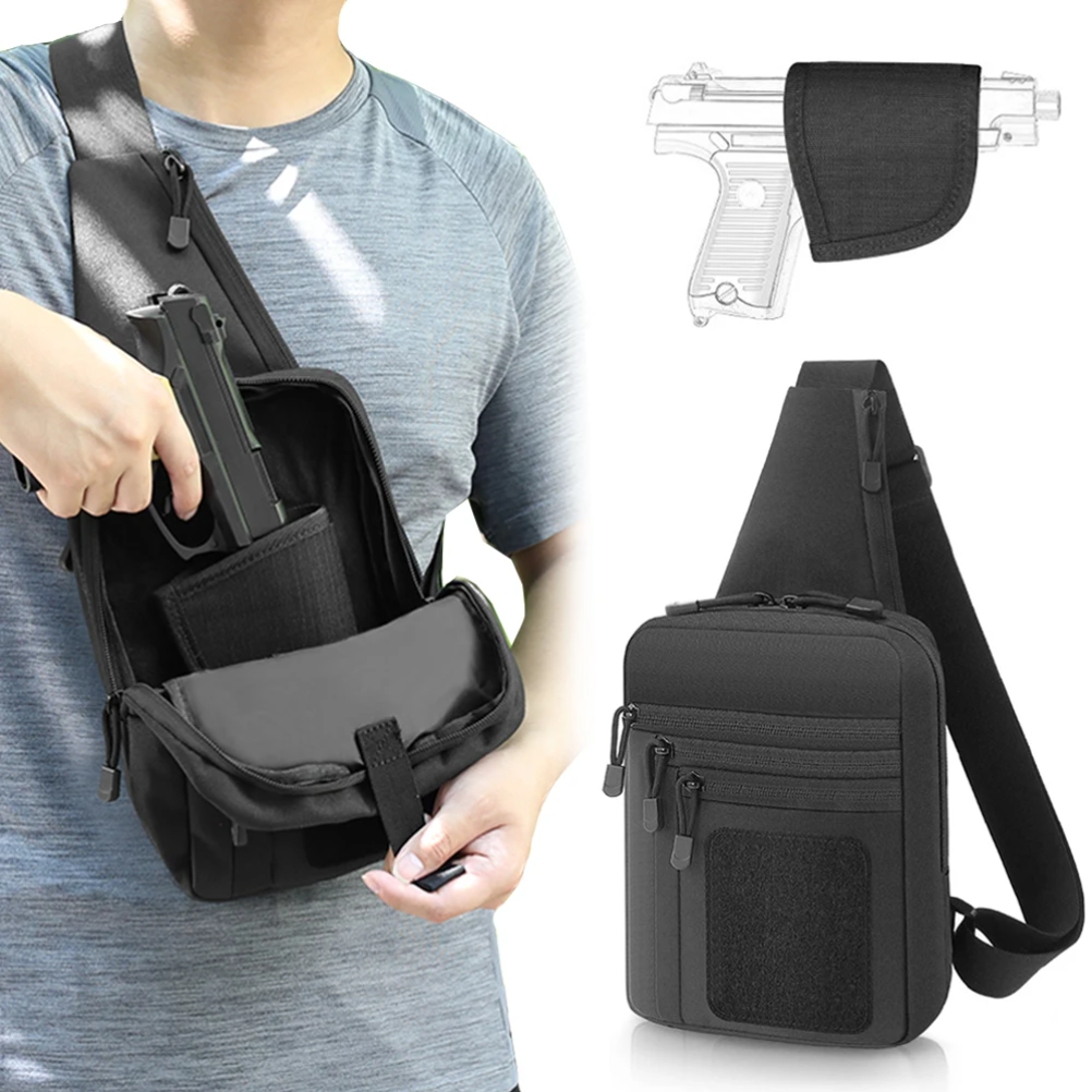 Edc Concealed Carry Sling Bag - Tactical Pistol Gun Bag Concealed Carry