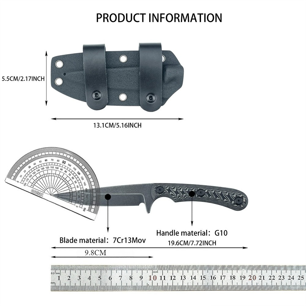 Full Tang Fixed Blade Knives 7 - Edc Carry Fixed Blade incelemesi ve fiyatı