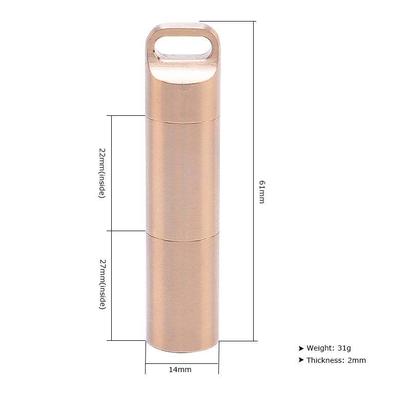 Waterproof Brass Airtight Wate - Pill Fob Capsule incelemesi ve fiyatı