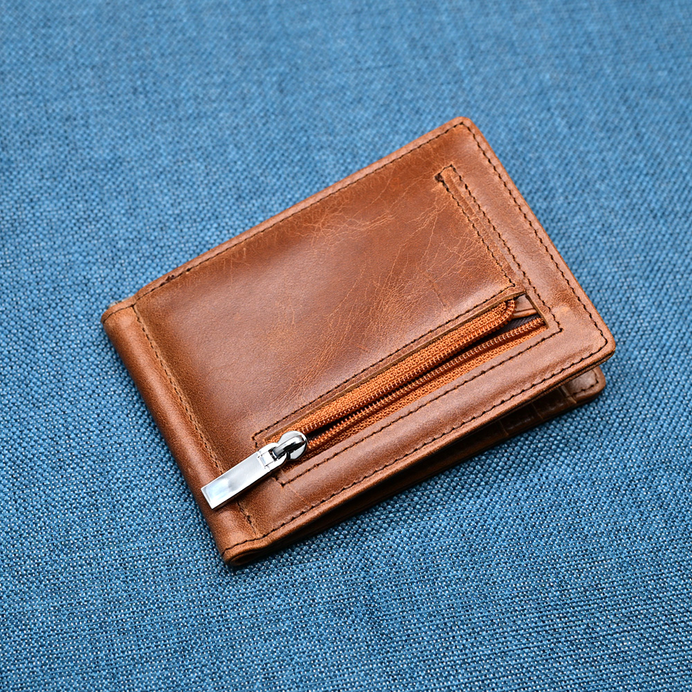 Genuine Leather Mens Wallet Mo - Money Clip Magnetic incelemesi ve fiyatı