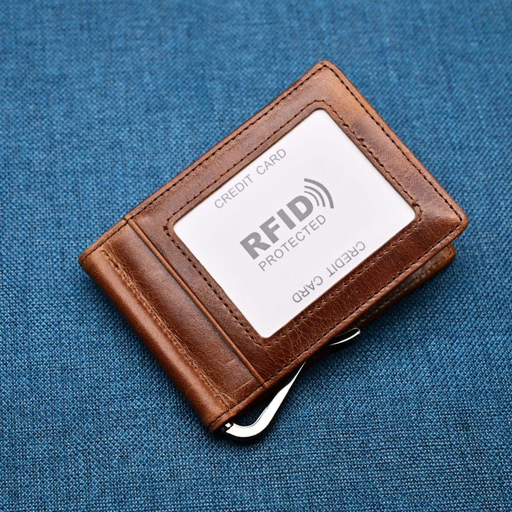 Genuine Leather Mens Wallet Mo - Money Clip Magnetic incelemesi ve fiyatı