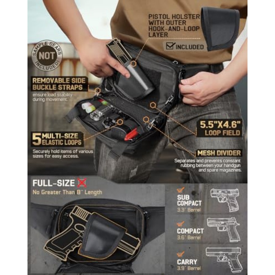 Tactical Concealed Carry Fanny - Edc Carry Bag For Men incelemesi ve fiyatı