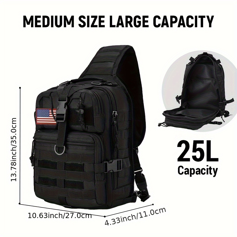 1pc 6.6gal Tactical Sling Back - Edc Carry Bag For Men incelemesi ve fiyatı