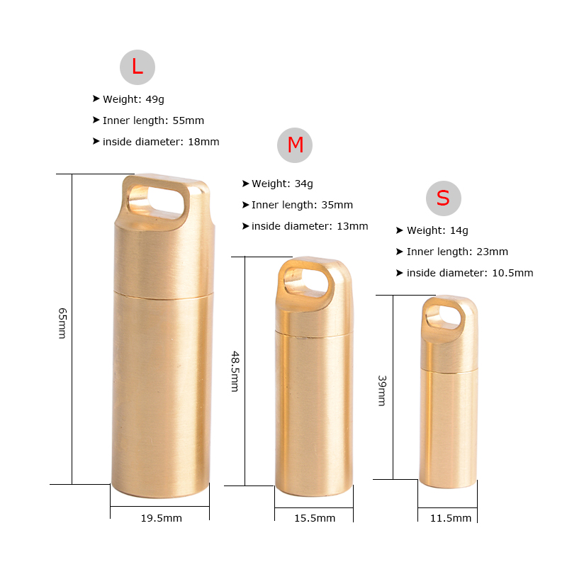 Brass Airtight Watertight Stor - Pill Fob Capsule incelemesi ve fiyatı