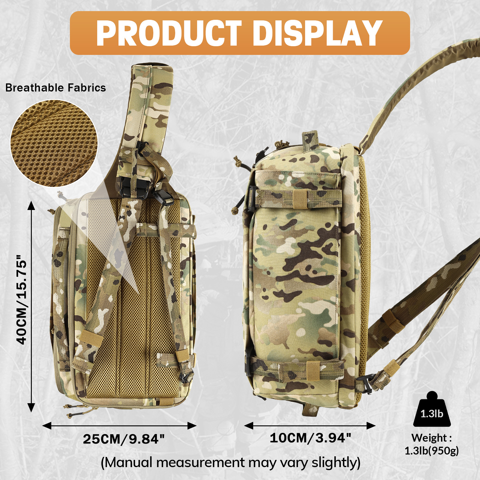 VOTAGOO 13L Tactical Sling Bag - Edc Carry Bag For Men incelemesi ve fiyatı