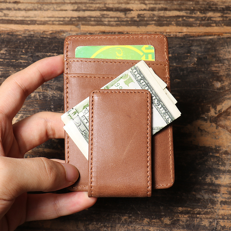 Men Slim Money Clip Wallet Lea - Money Clip Magnetic incelemesi ve fiyatı