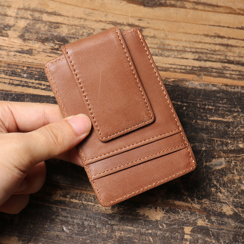 Men Slim Money Clip Wallet Lea - Money Clip Magnetic incelemesi ve fiyatı