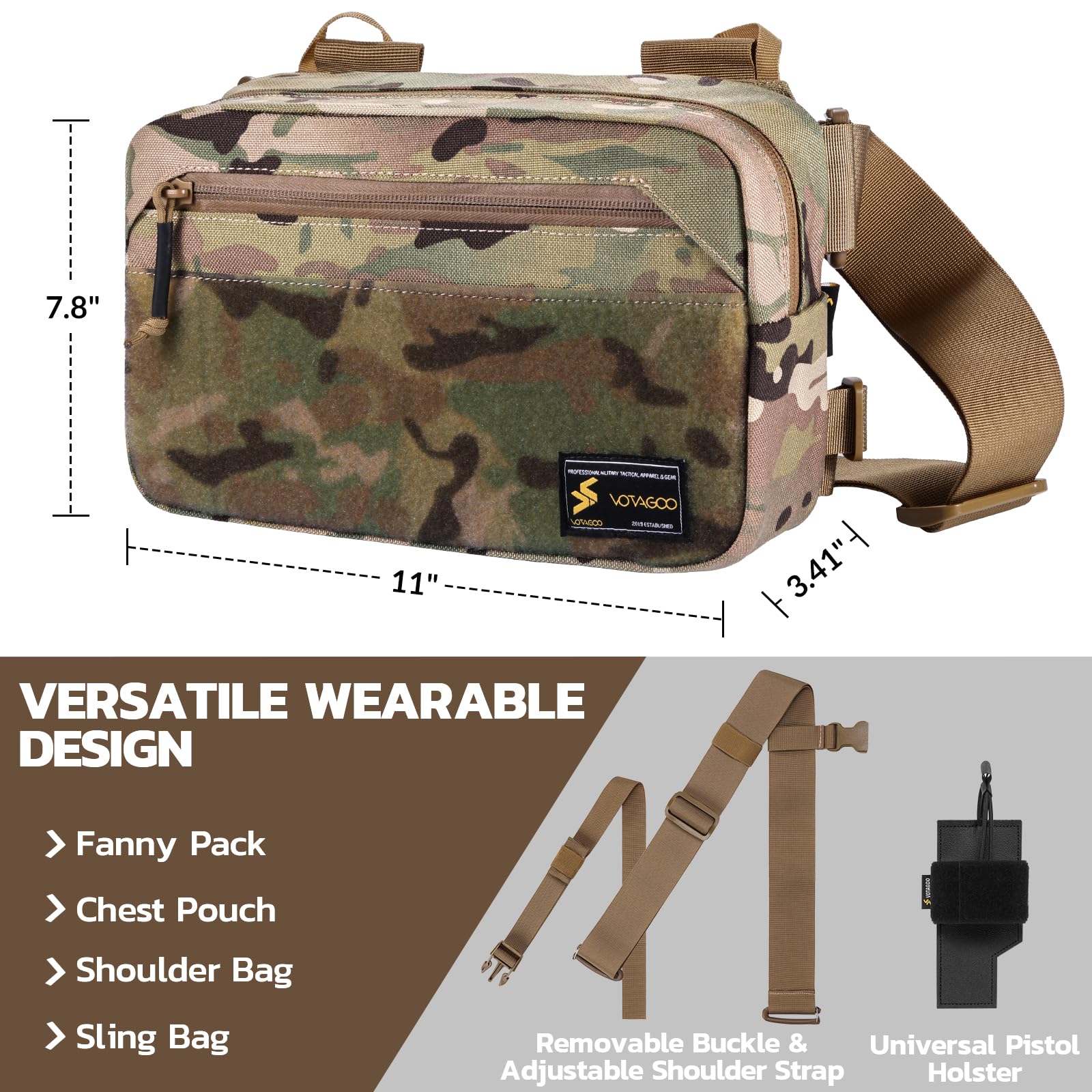 Tactical Fanny Pack, Concealed - Edc Concealed Carry Sling Bag incelemesi ve fiyatı