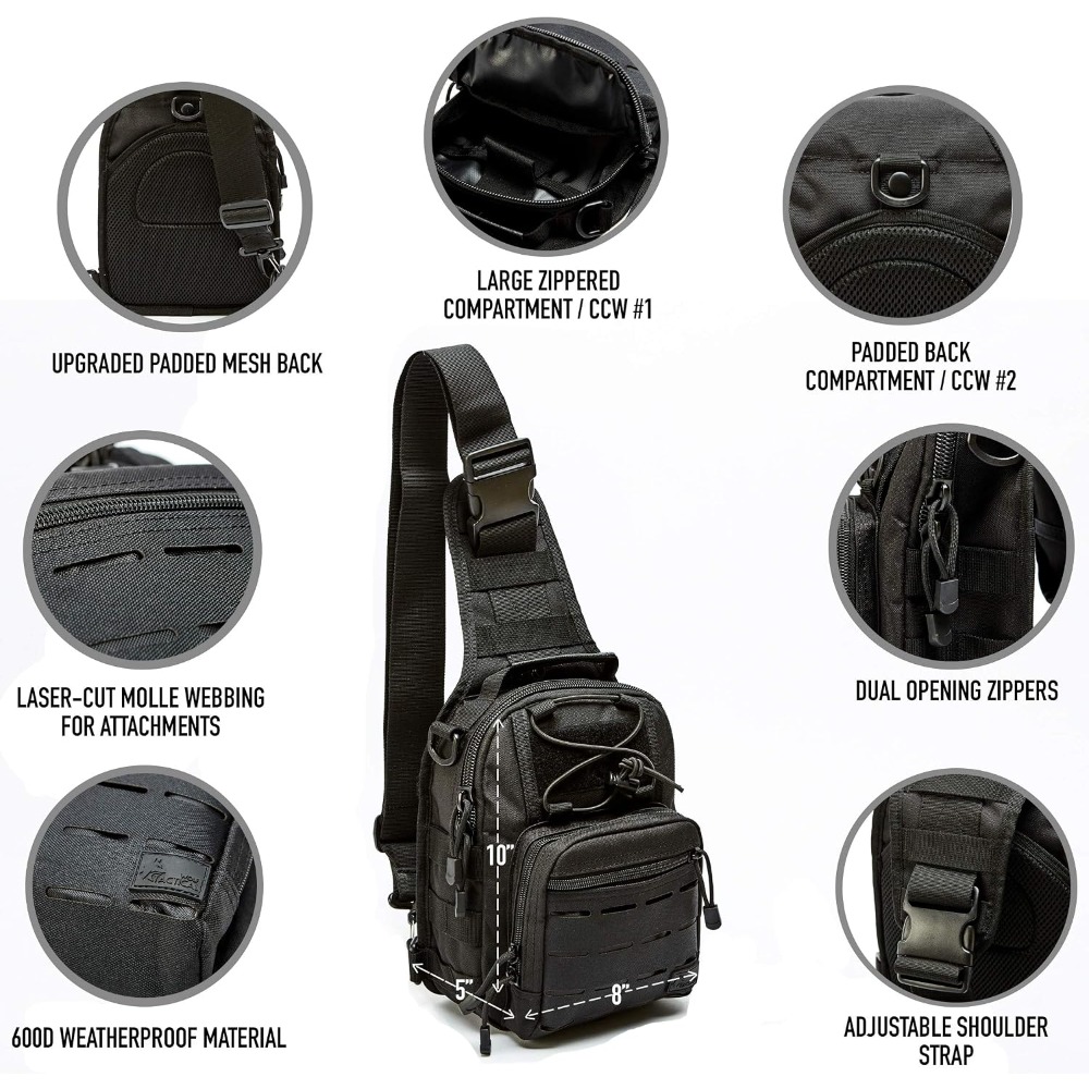 EDC Sling Bag - Concealed Carr - Edc Concealed Carry Sling Bag incelemesi ve fiyatı