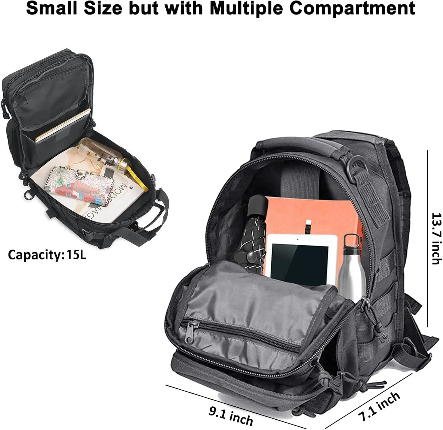 Tactical Sling Backpack Should - Edc Carry Backpack incelemesi ve fiyatı