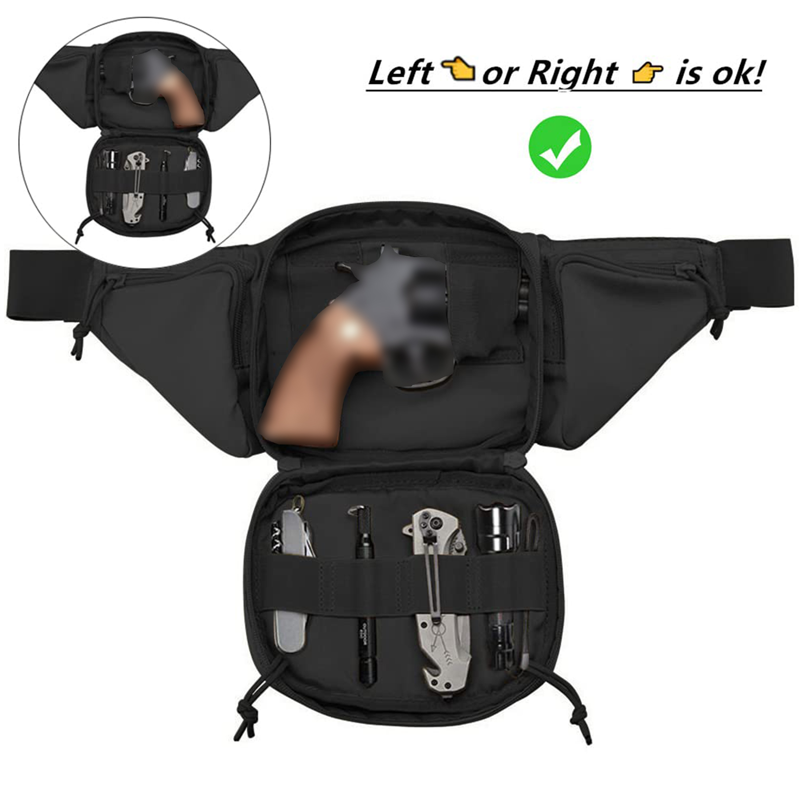 Tactical Fanny Pack Gun Holste - Edc Carry Bag For Men incelemesi ve fiyatı